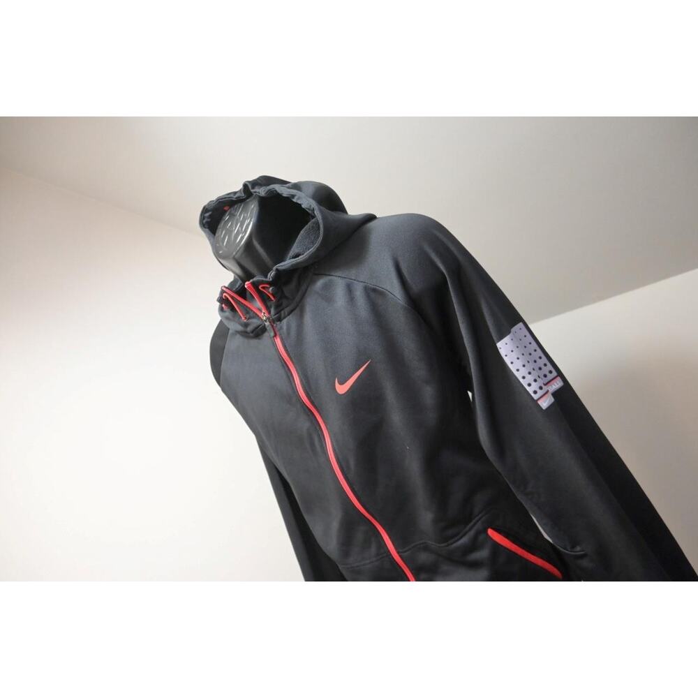 Nike Basketball Hoodie Jacket Fleece Therma Fit Full Zip Black Mens Size XL